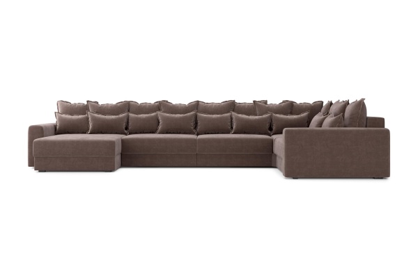 Диван п-образный тик-так Омега коричневый